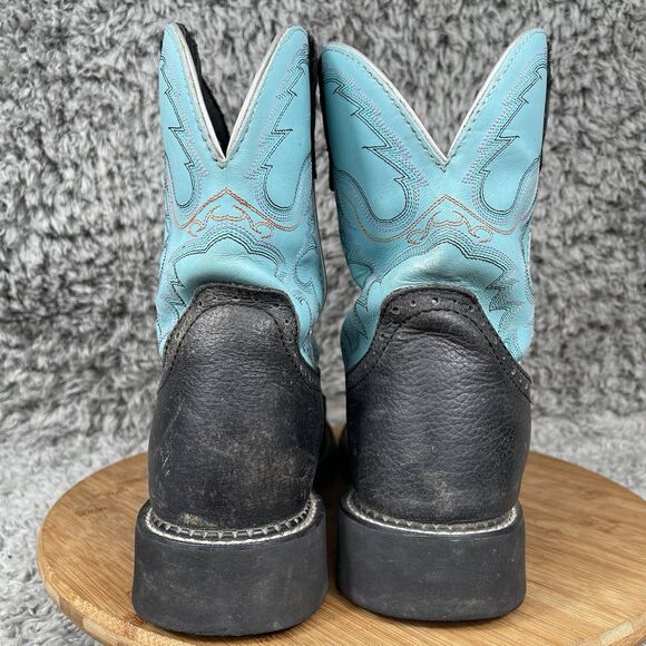 Justin Gypsy Gemma Leather Cowgirl Boots Black Turquoise Women's 10 B L9905 - Picture 4 of 9